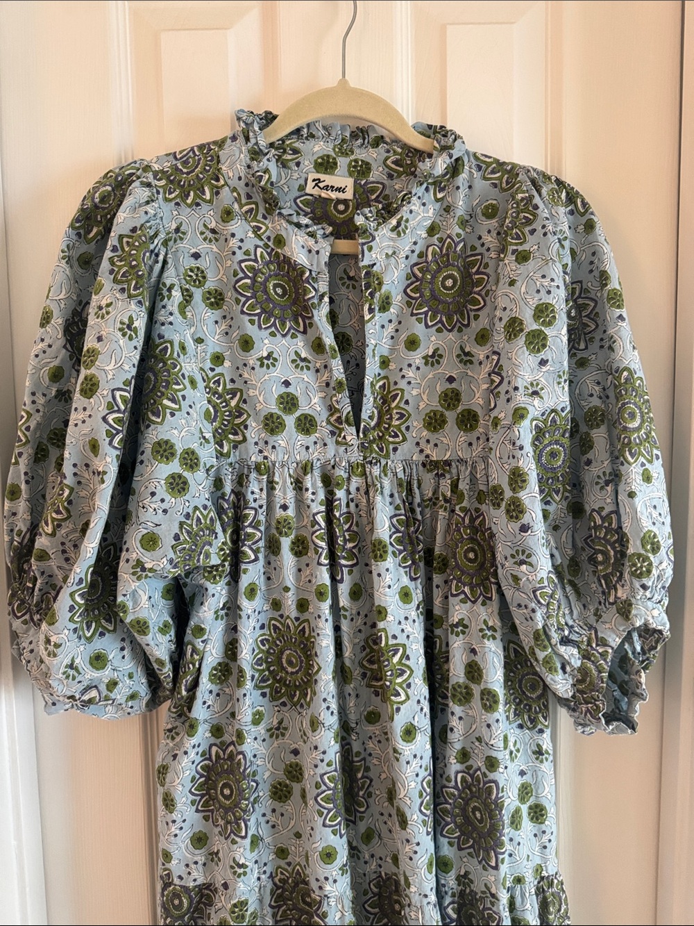 Block print dress, medium